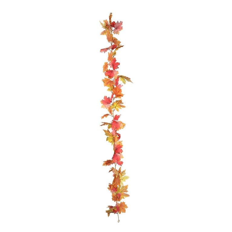 Essential Maple Garland - 170cm Orange/Yellow Home Decor for Fall and Holiday Season