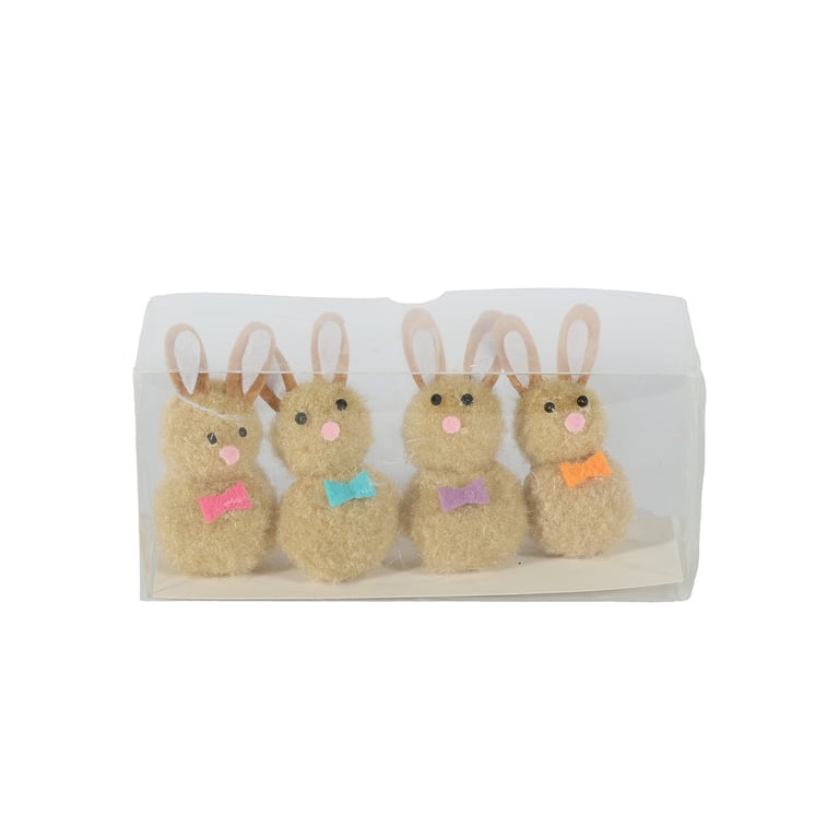 Clear Box Bunnies - Set of 4 Home Decor Easter Gift Idea