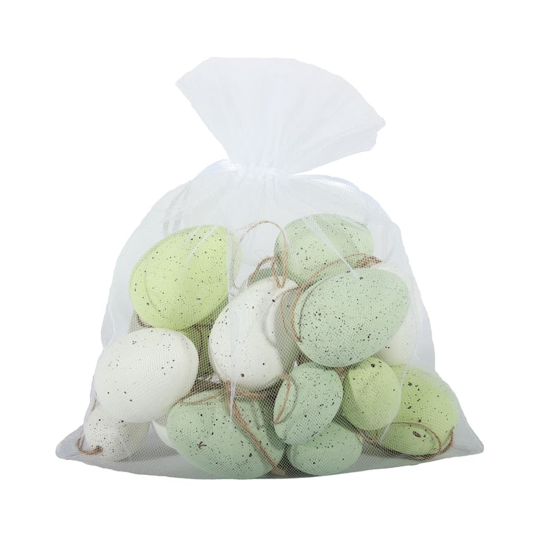 White & Green Farm Fresh Organic Eggs in Natural Egg Bag