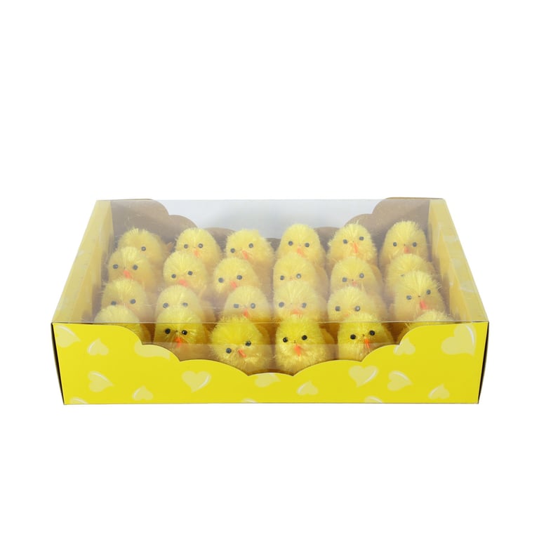 24 Pack of 6cm Easter Chicks - Springtime Home Decorations