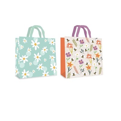 Large Square PP Storage Bags - Reusable Home and Kitchen Trash Bags for Bulk Shopping and Grocery Use