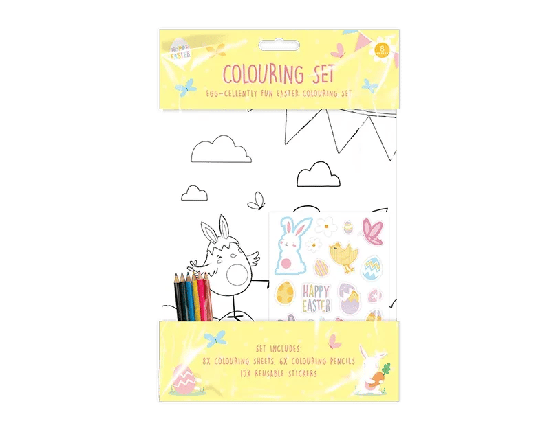 Easter Colouring Set - Springtime Fun for Kids with Easter Themed Images and Activities