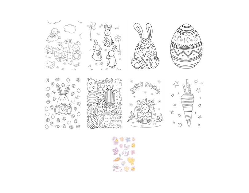 Easter Colouring Set - Springtime Fun for Kids with Easter Themed Images and Activities