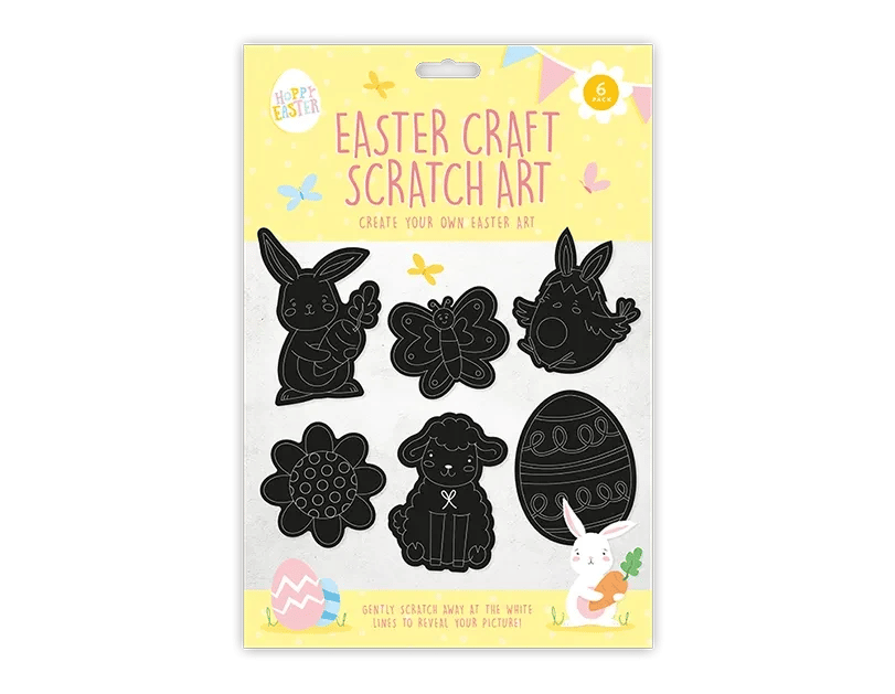 Easter Craft Scratch Art Pack of 6 Home Decor Ideas for Spring