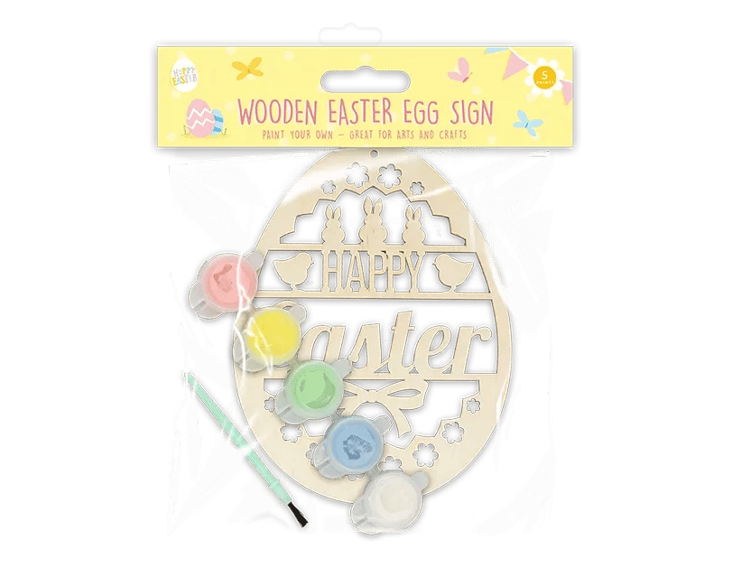 Paint Your Own Wooden Easter Sign - Customizable Home Decor DIY Project