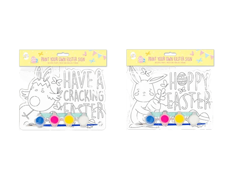 Easter Paint Your Own Card Sign - Customizable Home Decor DIY Easter Decoration Wall Art