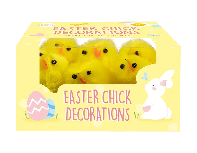 Easter Chick Decorations Pack of 6 (4cm) - Springtime Home Accents