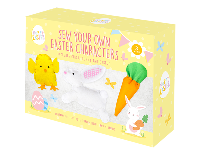 Easter Sewing Kit - Pack of 3 DIY Characters and Ornaments