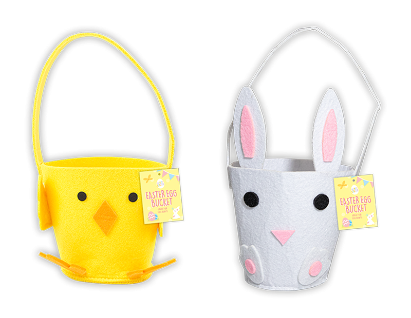 Felt Easter Character Treat Bucket - Decorative Holiday Candy Holder for Kids
