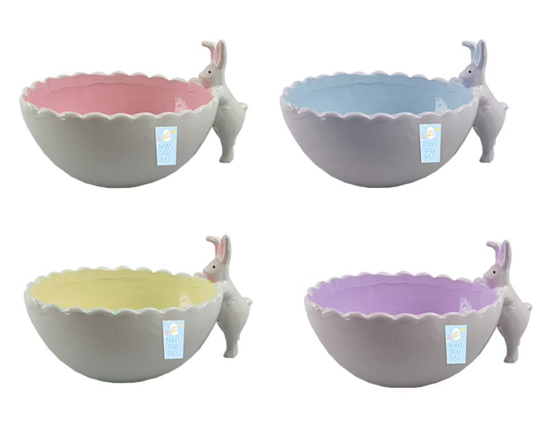 Easter Bunny Treat Bowl - Adorable Egg Shaped Kitchenware Decoration