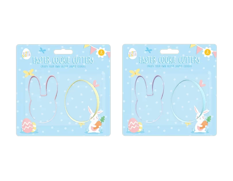 Easter Cookie Cutters Set - 2 Piece Kitchen Tool for Baking Supplies