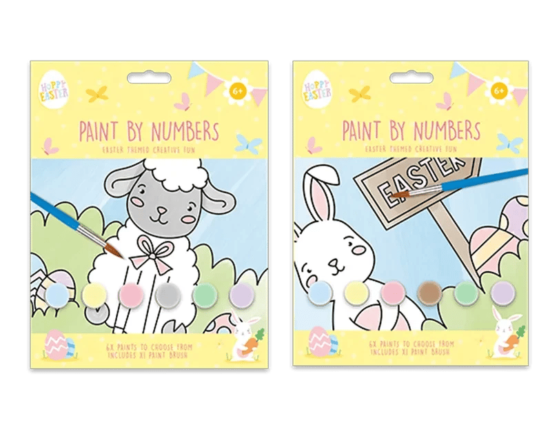 Easter Paint By Number Book Kit with Colours - Easy Adult Crafting and DIY Decorations