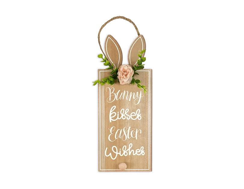 Easter Bunny Hanging Plaque - Easter Wall Decoration Home Decor
