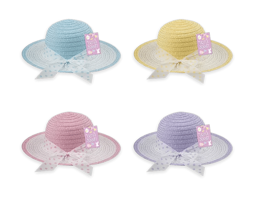 Easter Ribbon Bonnet - Adorable Spring Hat with Beautiful Easter Costume Accessory