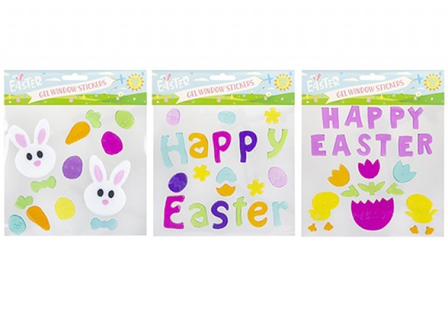 Easter Assorted Gel Window Stickers - Spring Decorations for Home Decoration