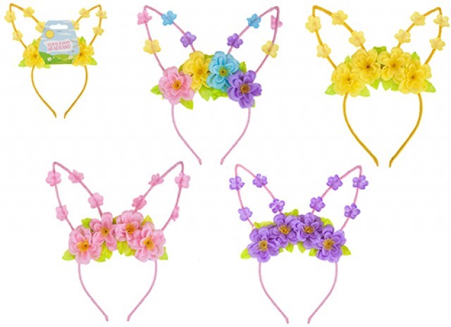 Spring/Summer Flower Bunny Headband - Fashion Accessory for Kids