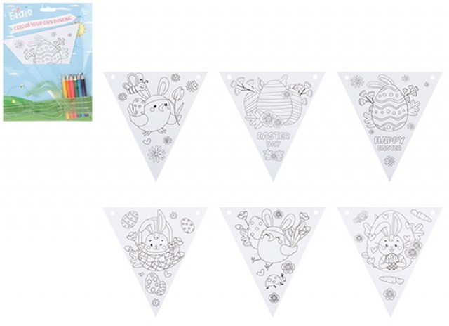 Colour Your Own Easter Bunting - DIY Home Decor Craft Kit