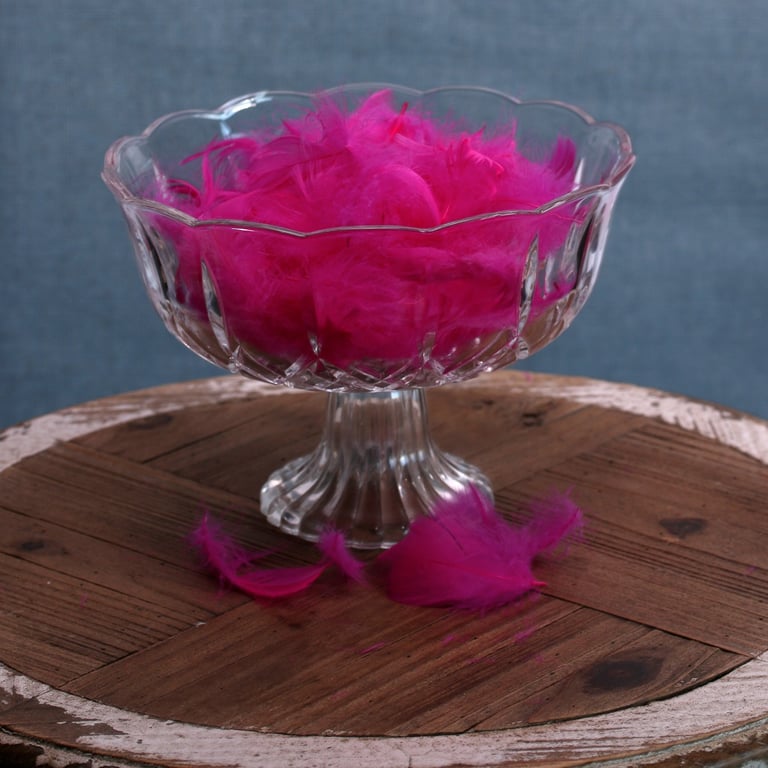 Fuchsia Pink Feathers in 5g Bag - Home Decor Craft Supplies