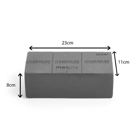 Oasis Idea Dark Foam Brick (20pk) - Insulated Garden Decor and Home Supply