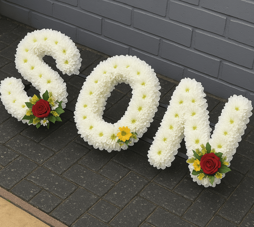 Spicer Designs SON Funeral Foam Frame - Memorial Photo Display for Home Funeral Decor and Sympathy Tribute