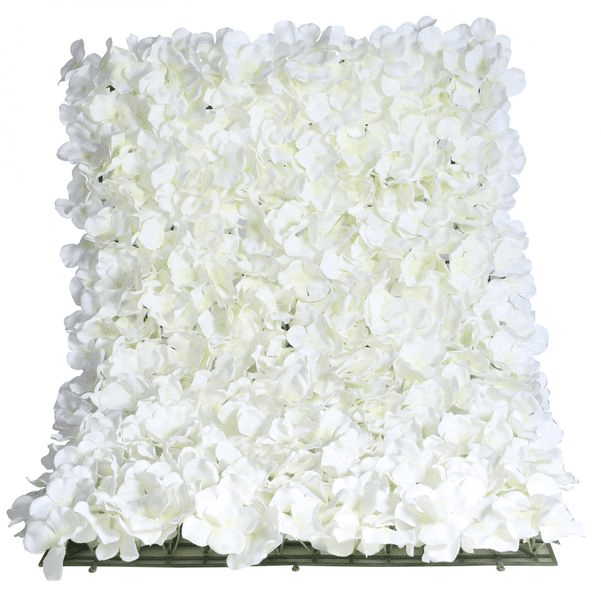 White Hydrangea Flower Wall Bundle - 16x24ft Large Floral Decor for Home Garden Decoration