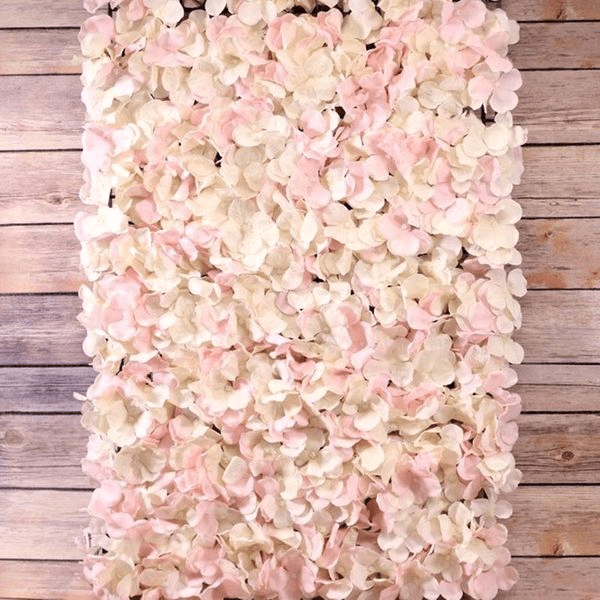 Pink and Cream Hydrangea Floral Wall Art Bundle - Large Home Garden Decor 1.2 x 1.8M Wall Decoration