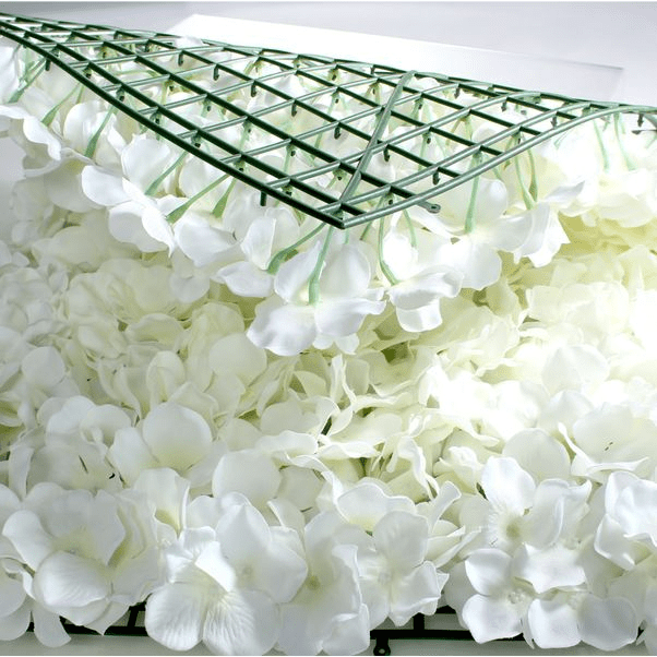 White Hydrangea Flower Wall Bundle - 1.2x1.8m Floral Decor for Home and Garden