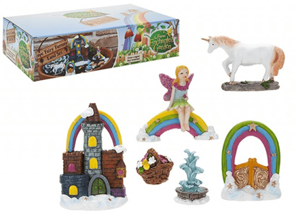 Secret Fairy Fantasy Land 6 Piece Set - Whimsical Home & Garden Decor for Kids Room and Party Supplies