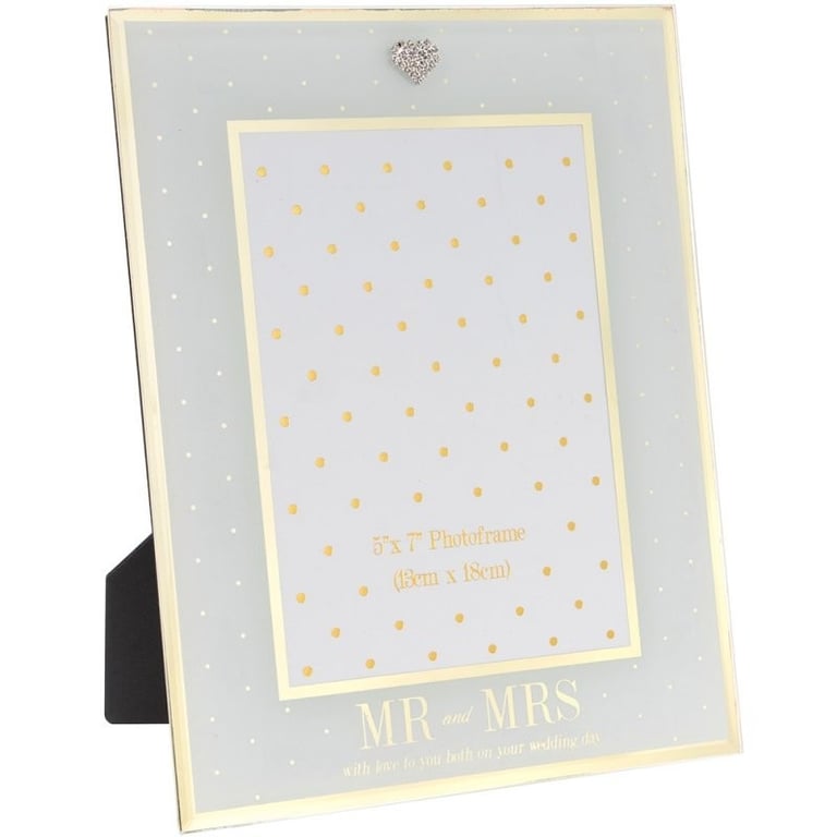 Silver Mr & Mrs Photo Frame - 4x6 Home Decor Wedding Picture Display