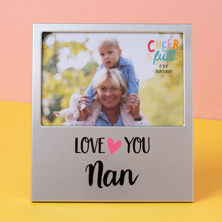 Cheerfull Nan Aluminium 6x4 Modern Photo Frame - Wall Decoration & Home Decor