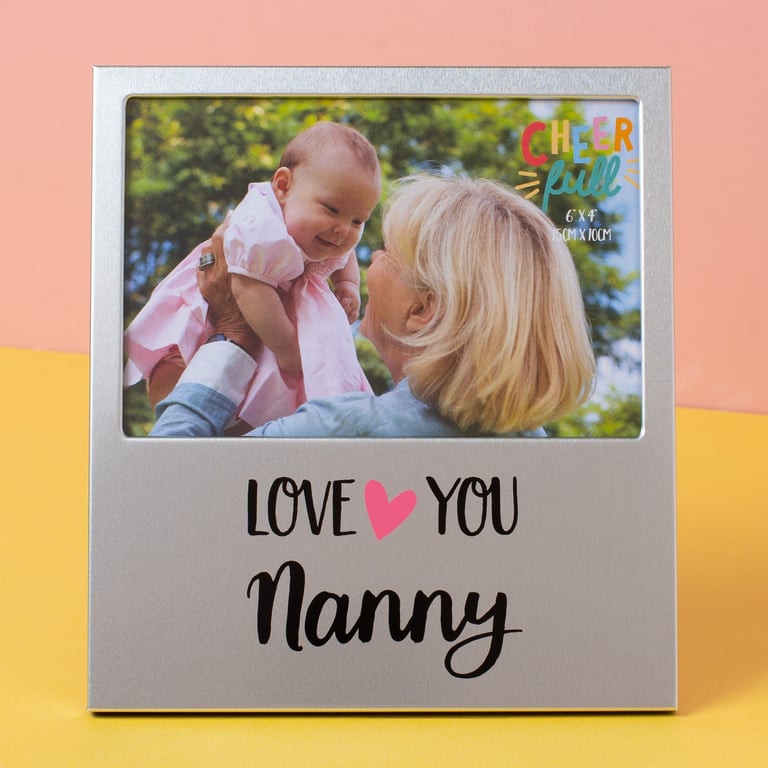 Cheerfull Nanny Aluminium Photo Frame - Durable Aluminum Frames for Family Photos and Child Pictures, Perfect Home Decor