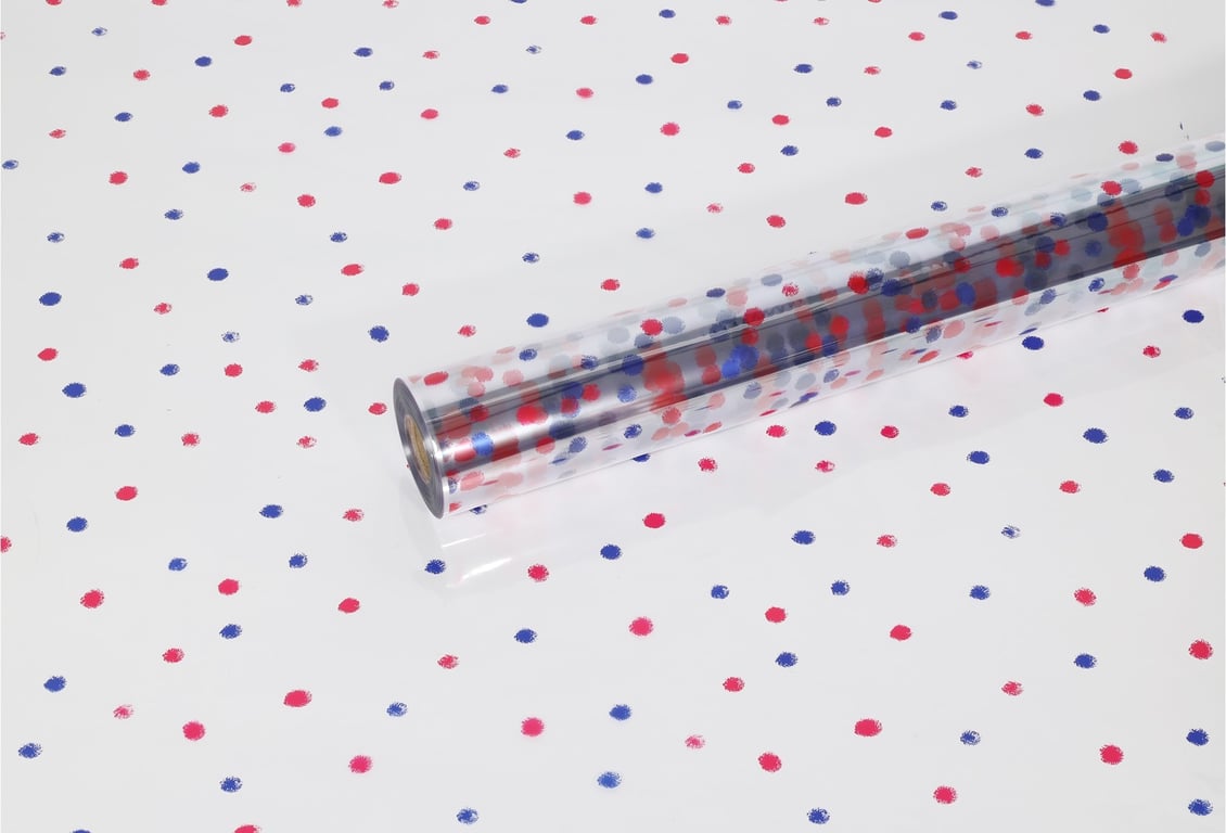 Pink & Purple Dot Film - 80cm Wide Home Decor Wallpaper Roll (100m)