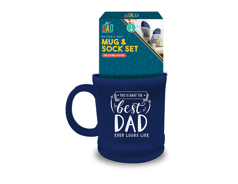 Fathers Day Mug and Sock Set - Gift for Dad s Coffee Lover