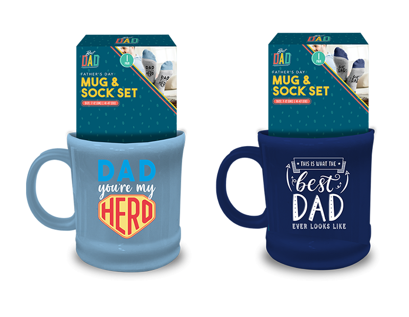 Fathers Day Mug and Sock Set - Gift for Dad s Coffee Lover