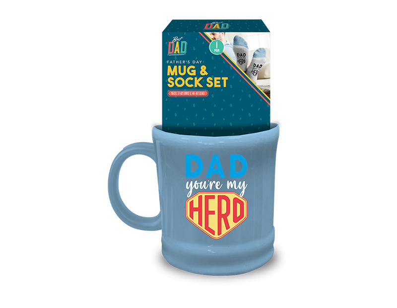 Fathers Day Mug and Sock Set - Gift for Dad s Coffee Lover