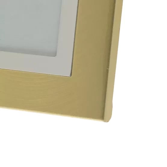 Brushed Gold Finish 5x7 Photo Frame - Elegant Home Decor Wall Decoration