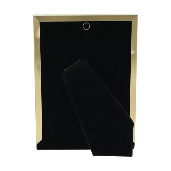 Brushed Gold Finish 5x7 Photo Frame - Elegant Home Decor Wall Decoration
