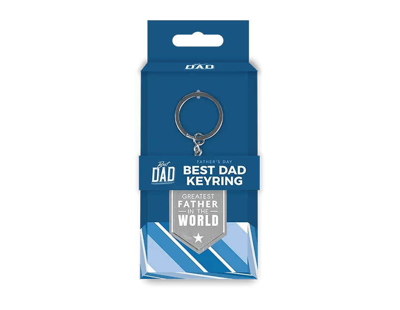 World s Best Dad Metal Personalized Keyring - Manly Award Winning Accessory Gift