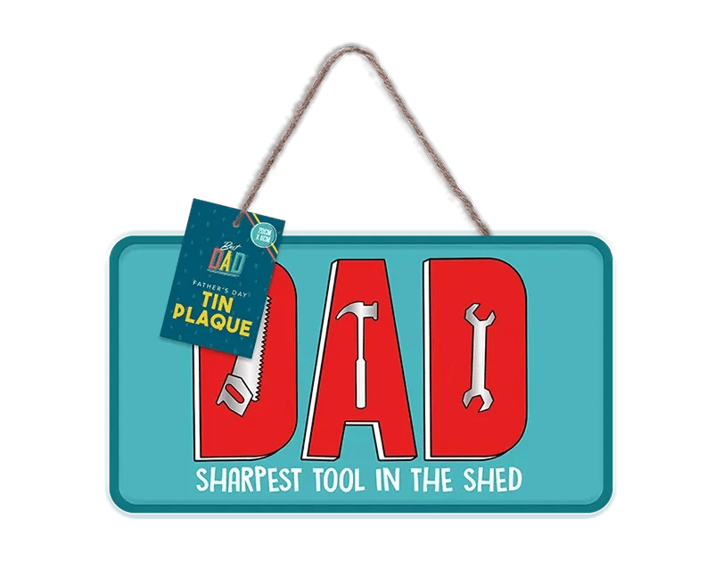 Personalized Fathers Day Tin Plaque - Customizable Wall Art for Men s Home Decor