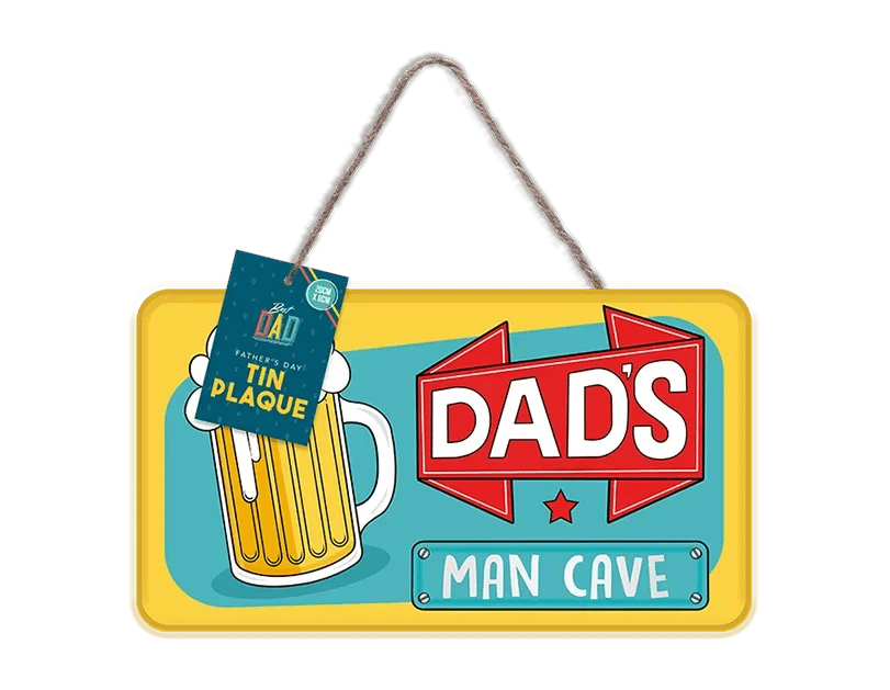 Personalized Fathers Day Tin Plaque - Customizable Wall Art for Men s Home Decor