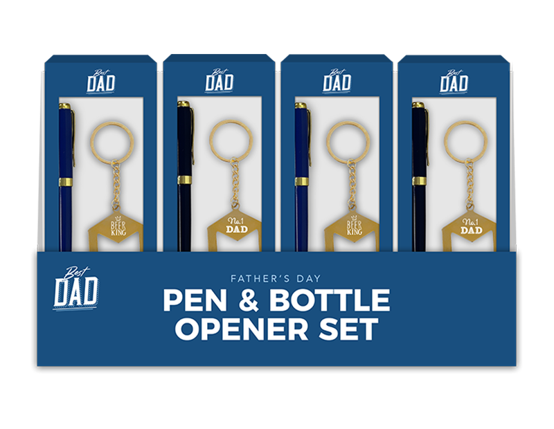 Fathers Day Pen and Bottle Opener Set - Essential Office Gift for Him