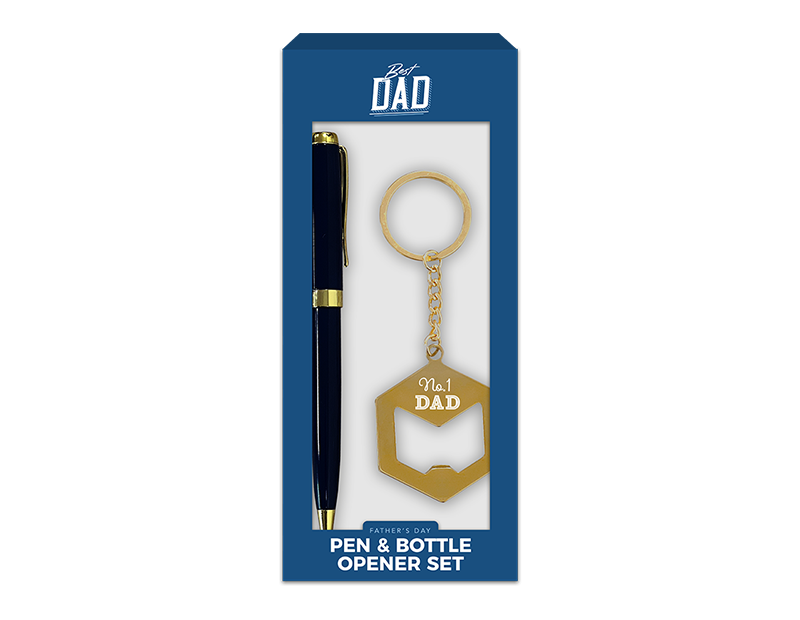 Fathers Day Pen and Bottle Opener Set - Essential Office Gift for Him