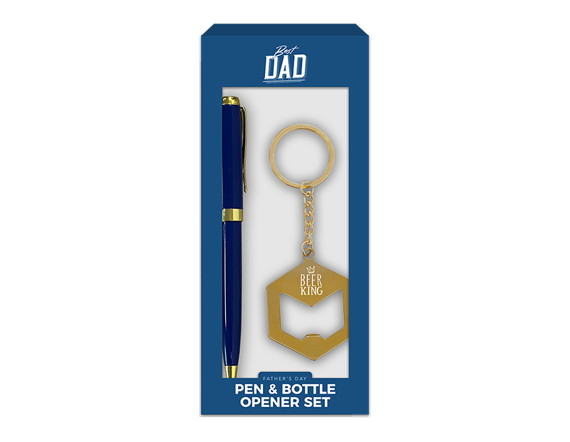 Fathers Day Pen and Bottle Opener Set - Essential Office Gift for Him