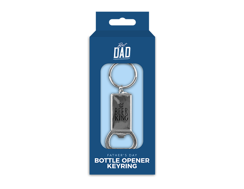 Fathers Day Metal Bottle Opener Keyring - Durable Mens Accessory Gift Idea
