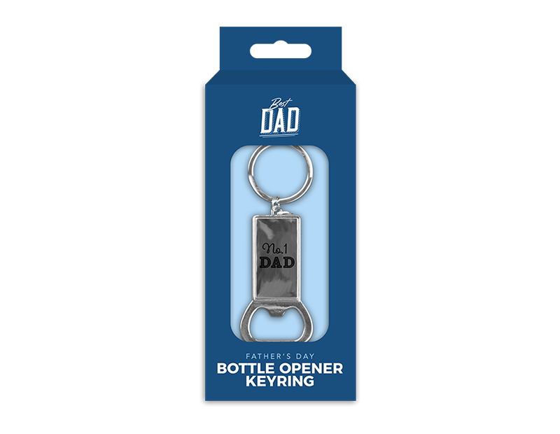 Fathers Day Metal Bottle Opener Keyring - Durable Mens Accessory Gift Idea