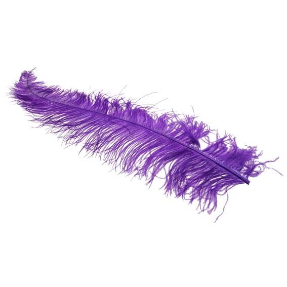 Purple Ostrich Feathers x5 - Decorative Plumes for Home & Fashion Beauty Decorations