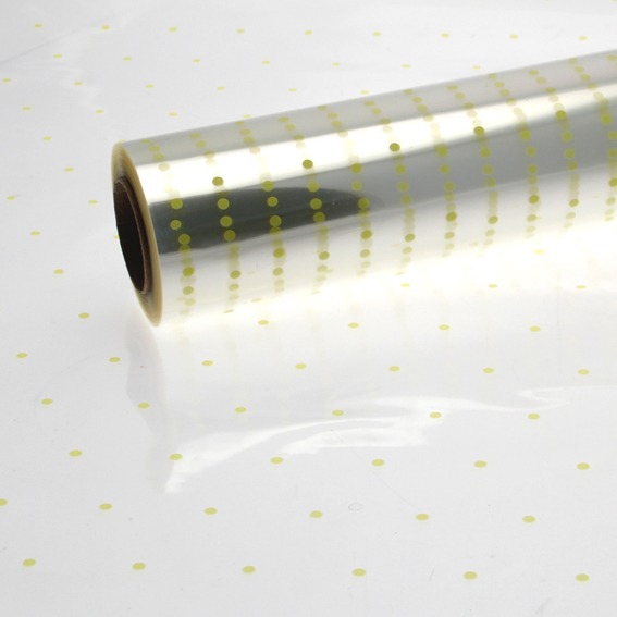 Yellow Dots Cellophane - Decorative Gift Wrap and Party Supply Material