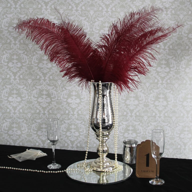 Bordeaux Ostrich Feathers - 5 Luxurious Home Decor Accents