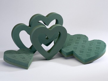 15 Inch Foam Heart Frames - 2 Pack Open Decorations for Home Wall Decoration