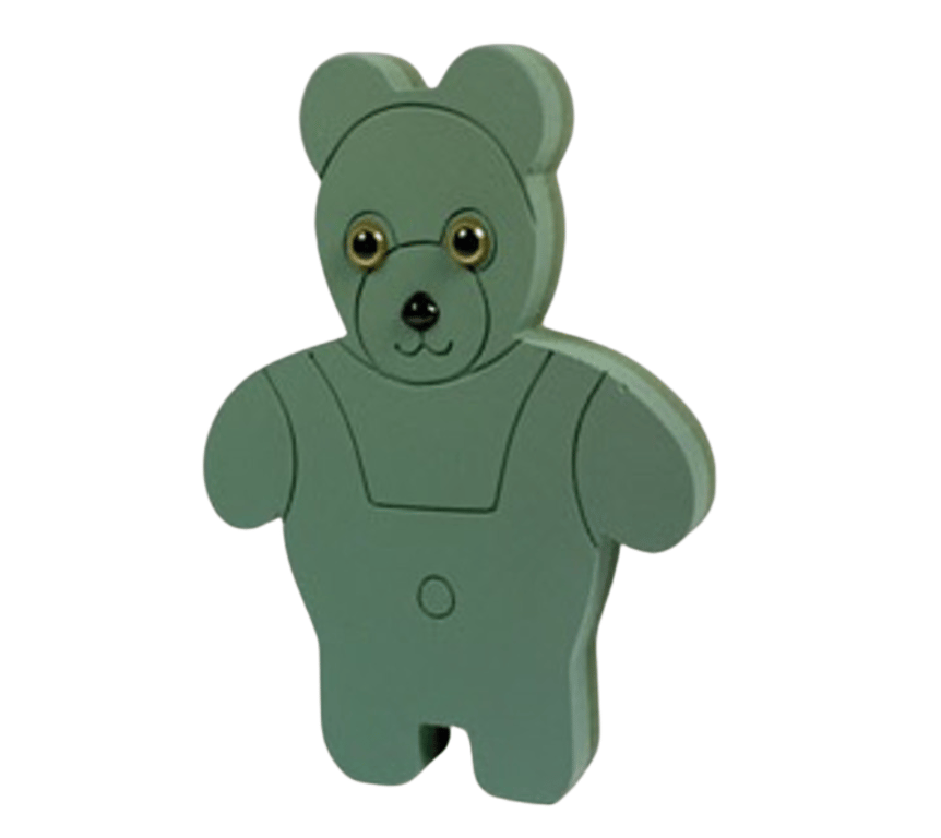 Oasis Wet Foam Standing Teddy Bear Foam Frame - Unique Home Decor Accent for Cozy Living Rooms